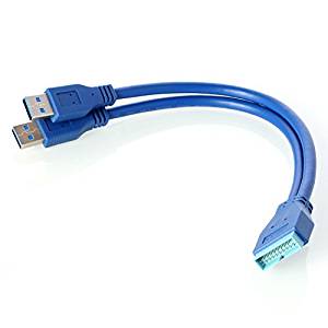Neutftech Cable 2 puertos USB 3.0 tipo A macho a 19 Pines